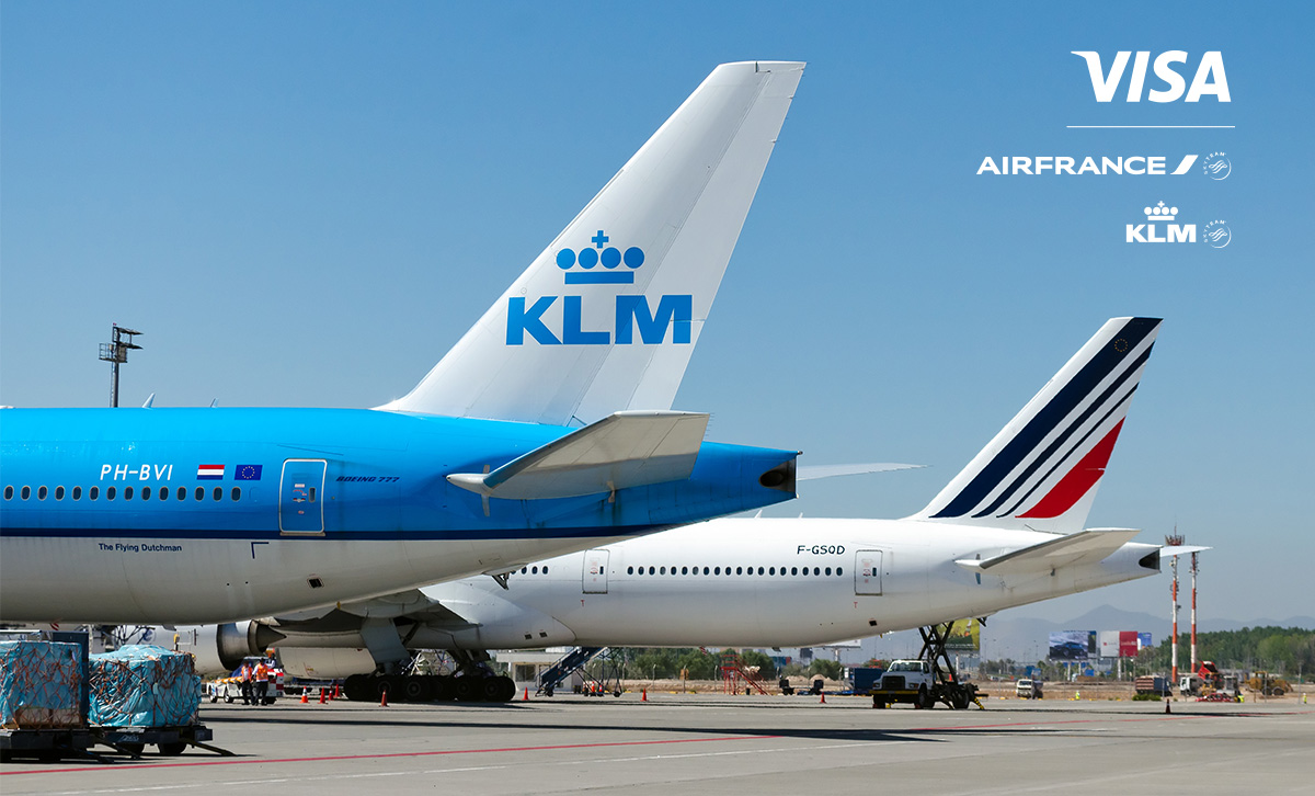 Злітайте високо з низькими цінами від Visa та KLM и AirFrance-Банк Пивденный
